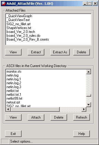 CopperCAD's AAdd AttachFile Program Menu