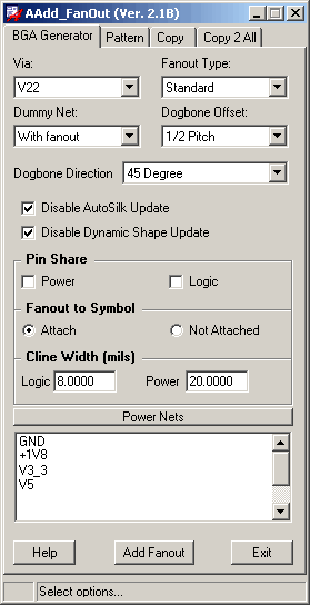 CopperCAD's AAdd_FanOut Program Menu