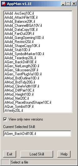 CopperCAD's AppMan Program Menu